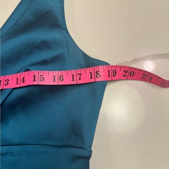 Calvin Klein blue satiny dress - Picture 11 of 14